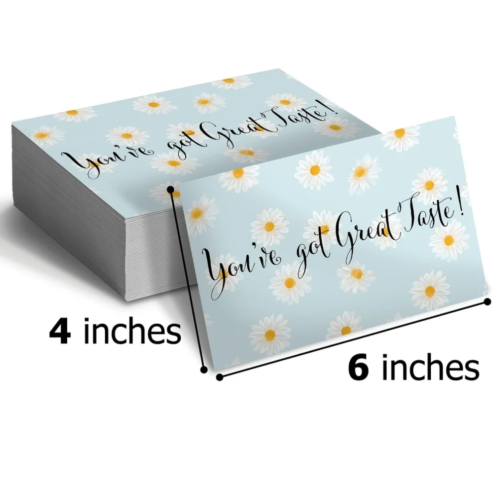25 Pack Daisies flowers Bundle Thank you Cards Insert Cards 4x6